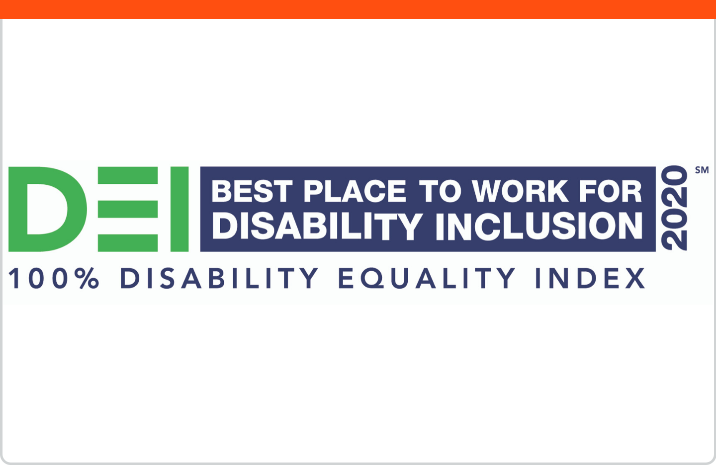 Best Place to Work for Disability Inclusion 2019 by the Disability Equality Index