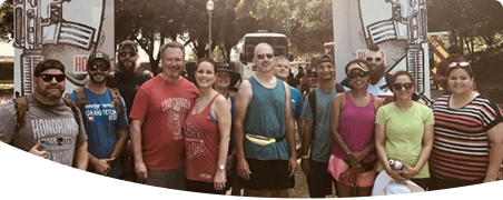 Cigna's Veterans ERG, Salue enjoying the outdoors and friendly competition during a local race. 