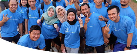 Cigna Indonesia team having a little fun.