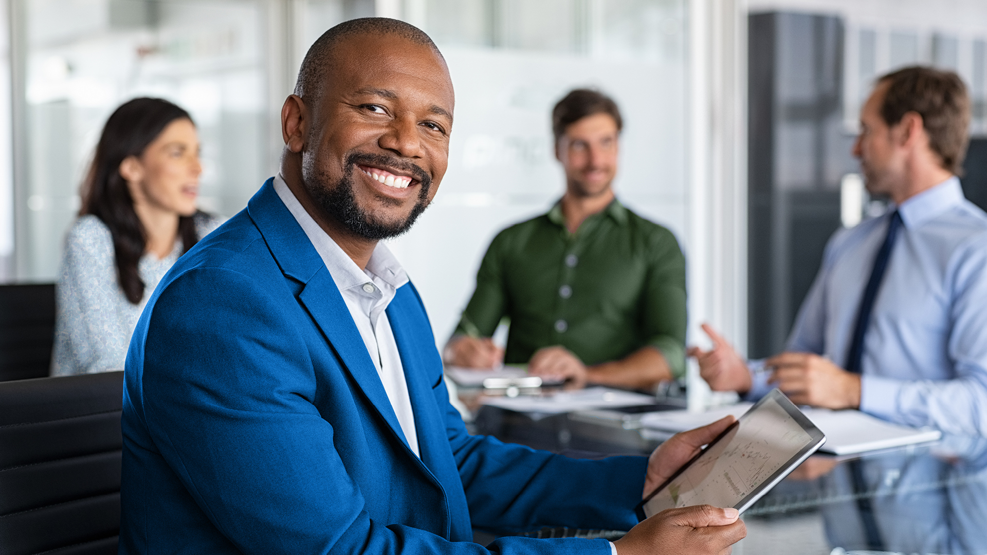 Guy facing forward smiling